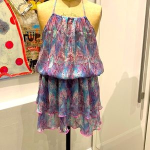 Little Peixoto girls snakeprint dress sz Large